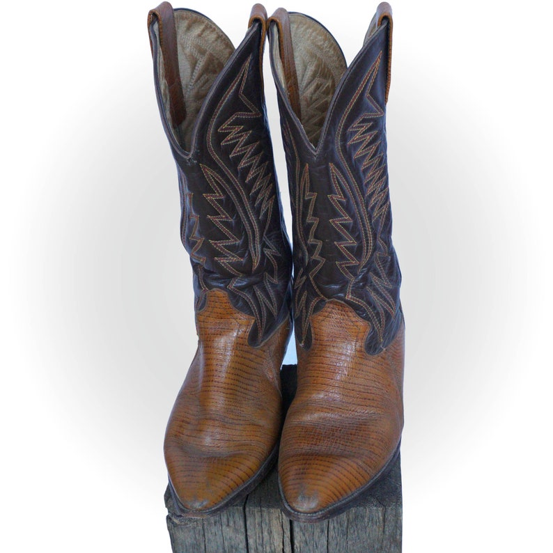 Western boots cowboy boots men Cameltobacco Bicolor Size 43 OK