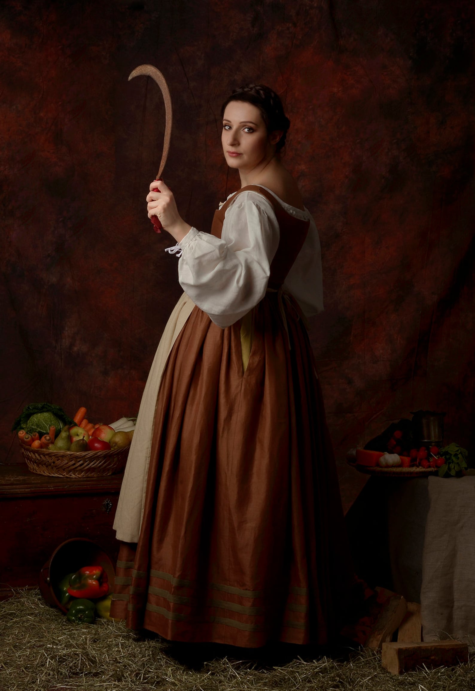 Early 1600 Italian Peasant Attire/ Early 17th Century Bespoke Gown
