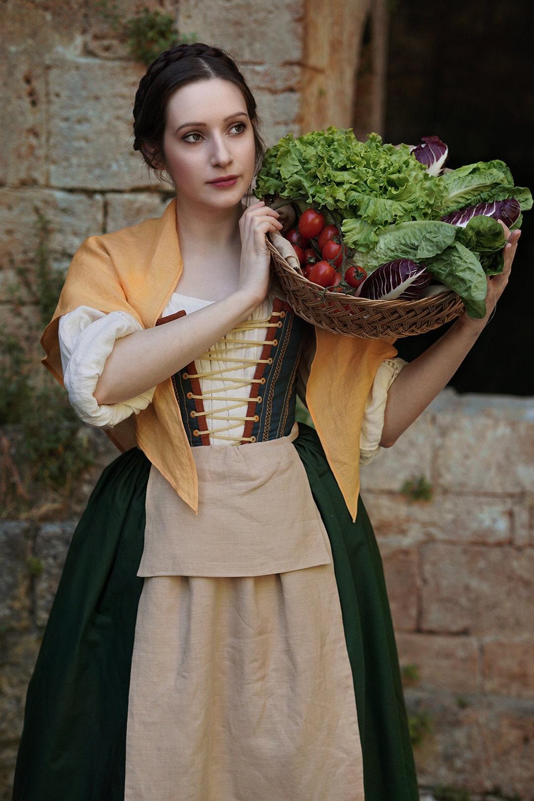 1826 Italian Peasant Bespoke Gown/ 19th Century Italian Traditional Costume/ 1800 Reenactment