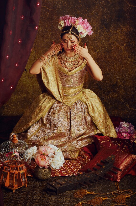 Saraswati Indian Inspired Wedding Gown 18th Century Inspired Etsy