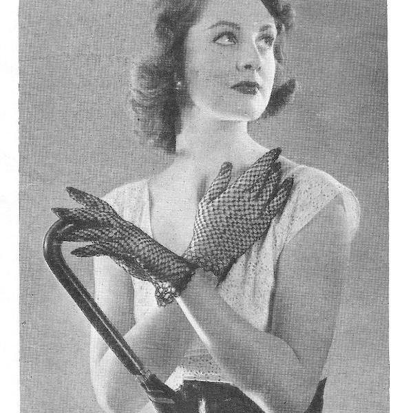 PDF Vintage Tatting Pattern Lady's Summer Gloves Coats Mercer Crochet 40 1950's PDF Instant Download