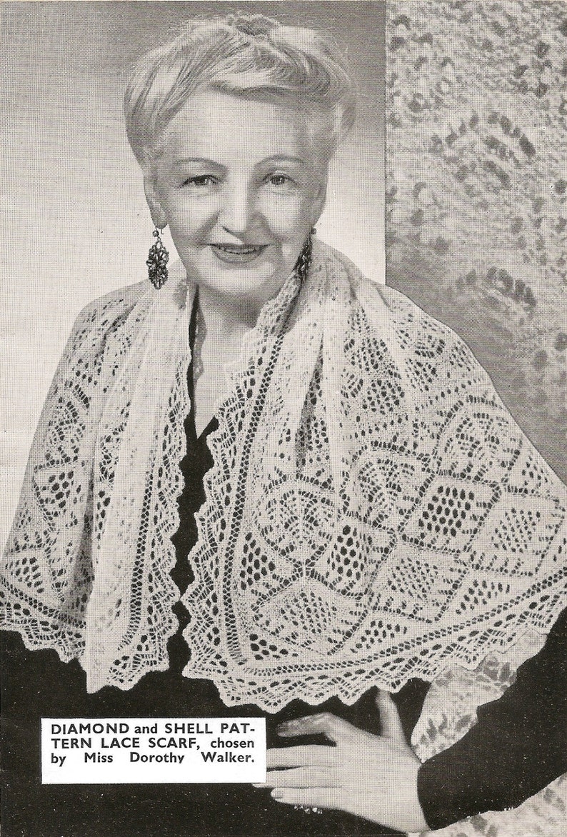 beautiful old shawl Knitting Pattern-Vintage 2 ply Shetland Shawl Pattern