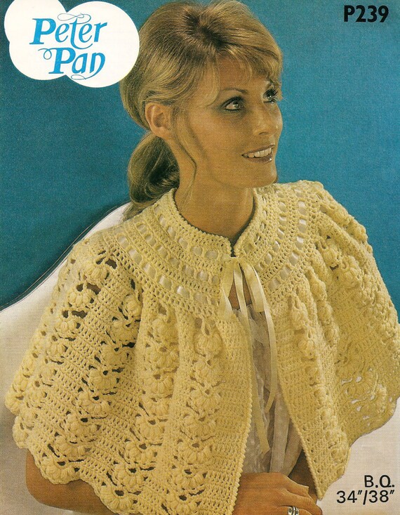 PDF Crochet Dressing Jacket Bed Cape 