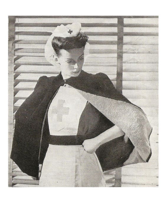 PDF 1940s Nurse's Cape 4 Ply WW2 Medical Uniform - Etsy