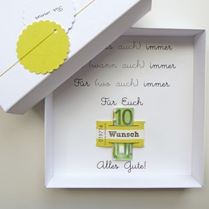 Paquete de regalo de dinero para boda "PARA SIEMPRE", regalo de boda, regalo para novio, novia, recién casados, tarjeta Schnurzpieps con dinero