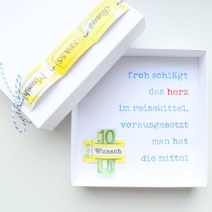 Money Gift packing Travel coupon holiday, birthday wedding gift money birthday gift Wedding Gift schnurzpieps Card image 1