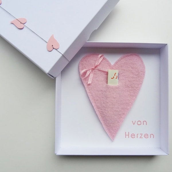 Geldgeschenk-Verpackung "Herz" für Hochzeit Geburtstag Geschenk, Freund Freundin Mann Frau Geburtstagsgeschenk sie ihn schnurzpieps Karte
