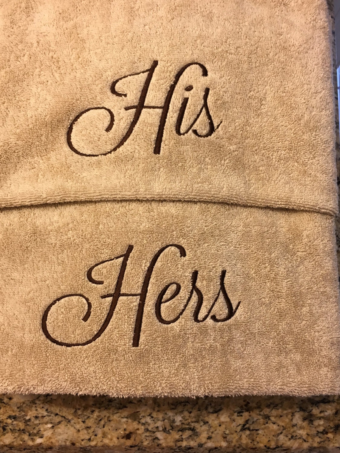 His and Hers Towels Monogrammed Towels Monogrammed Gifts Etsy