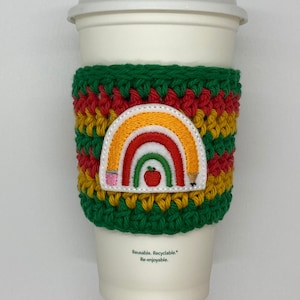 Teacher cup cozy, Coffee sleeve for teachers, Pencil cup cozy, school cup cozy, crochet cup cozy, crochet coffee sleeve, teacher gifts