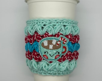 Heiße Schokolade Tasse gemütlich, Winter Becher Tasse Ärmel, Häkeltasse gemütlich, Häkelmütze Ärmel, Geschenk für Lehrer, Wichteln