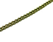 CHC010Y Lot of 2 mtres Fine mesh chain 2 by 1.5mm Bronze-colored brass