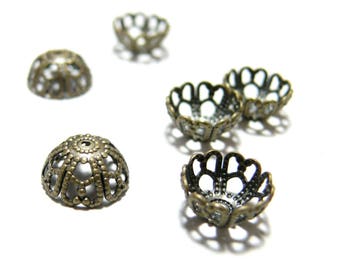 10pcs P506 cups lace brass bronze caps