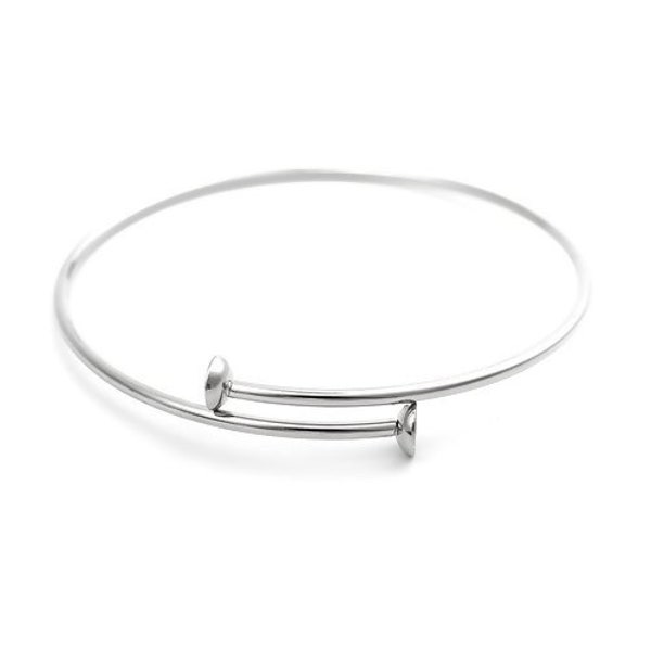 S110234270 PAX: 1 Jonc bracelet holder for pearls in INOXERED STEEL 304