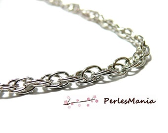 PCHP005Y PAX 5 mètres chaine double maille métal couleur Argent Platine