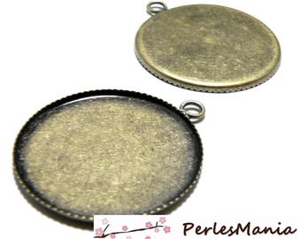 Supports de pendentif 30mm plateau metal couleur BRONZE S1160319