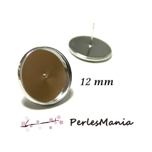 PAX-20 Silber Platinum-Qualität Messing 12mm Chip Ohrring Halter