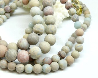 h11n012848f lot 1/2 wire approximately 20 cm approximately 50 round beads 4mm aqua terra jasper frost effect