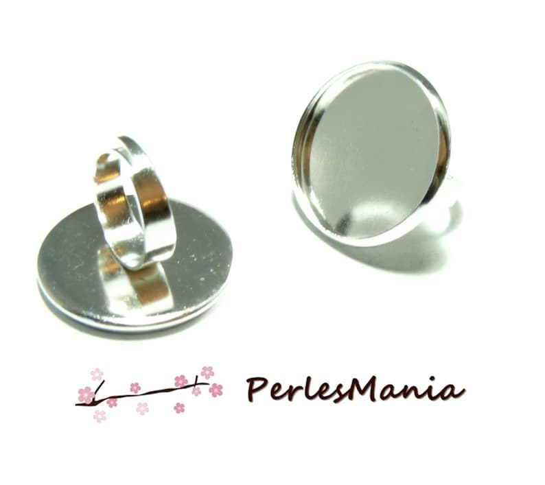 BN1125043PP PAX 10 round 25 mm quality platinum silver colored metal ring Supports