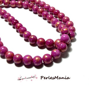 H23201B 1 strand of Jade Mashan Rose Fuschia mordoré beads various sizes available