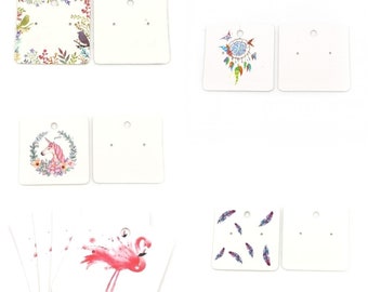 Cartes de présentation Carre pour boucles d'oreilles