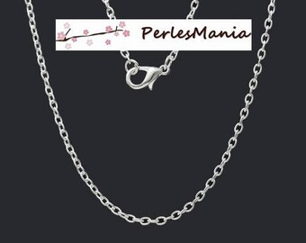 1 NECKLACE 3 by 2 mm (S1153086) bright silver chain 62cm