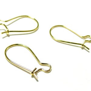 H11A05612GC Lot of 10 or 20 Earrings, Sleepers 20 by 11mm, 316 Surgical Stainless Steel, 18K Gold Plated Finish