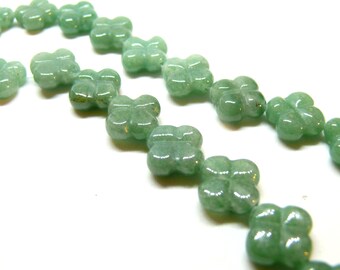 H11M418D0601 Lot 2 Faceted Rondelle Beads 14 by 5 mm Aventurine