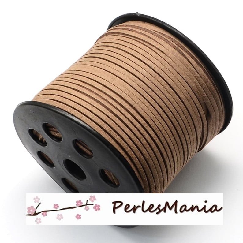 10 meters of Brown clear 5mm S116 Tan suede cord