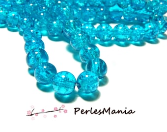 1 strand about 200 06 4mm TURQUOISE blue Crackle glass beads
