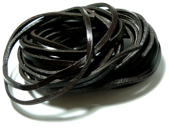 H1121 PAX 5 m cord genuine leather 3 by 2mm dark brown