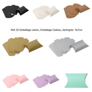 Lot de 10 Emballage carton, Emballage Cadeau, berlingots  9x7cm
