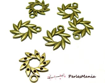 10 pendentifs soleil fleur Bronze ref285 breloques pour création de bijoux