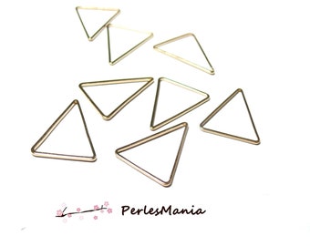 PAX: 20 pendants connectors Triangle metal color gold 19 by 25mm 180310141733G