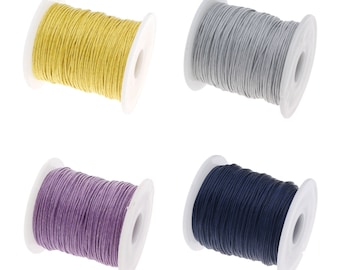 160428090701 PAX 1 Reel of about 70m waxed cotton yarn 1mm 4 COLORIS