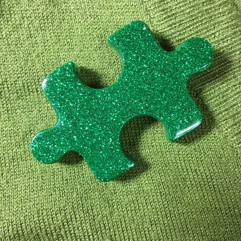 Autism Awareness Puzzle Piece Brooch | Etsy