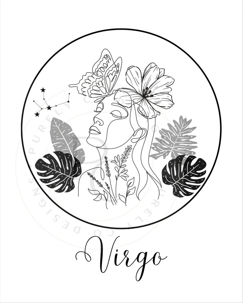Virgo Zodiac Printable Coloring Page Wall Art Adult Coloring Etsy Canada Virgo Zodiac Printable Coloring Page Wall Art Adult Coloring Etsy Canada