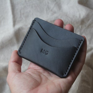 Slim card/cash wallet with free personalisation Black
