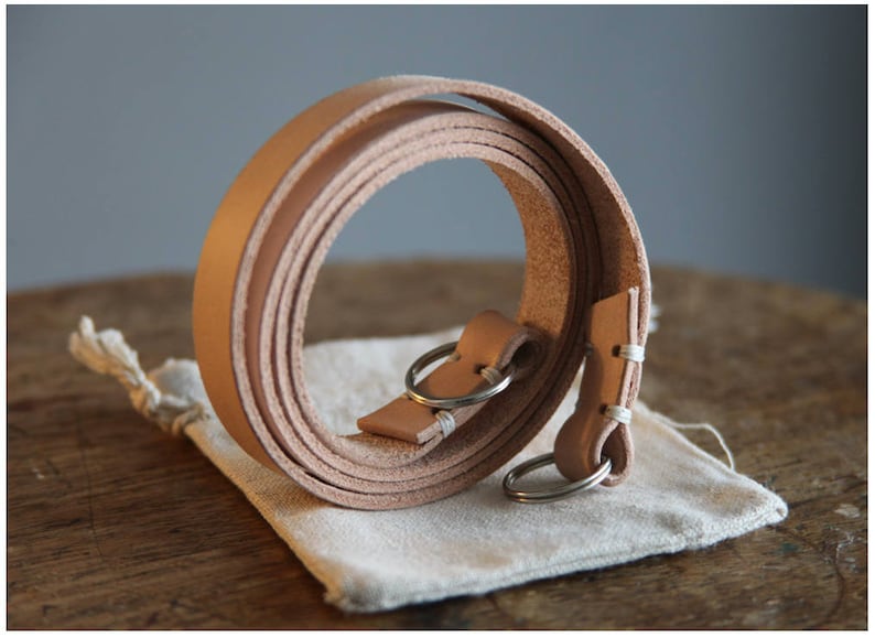 Leather camera strap personalised for free