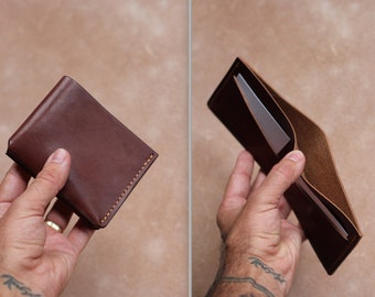 Billfold Wallet , handmade from oak-tanned leather