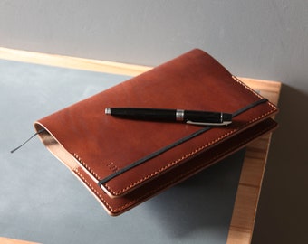 Leather notebook cover / moleskin cover A5 journal