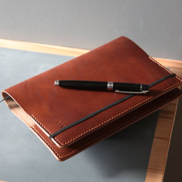 Leather notebook cover / moleskin cover A5 journal