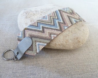 Wide woven cuff, pastel, trendy look, boho hippy chic