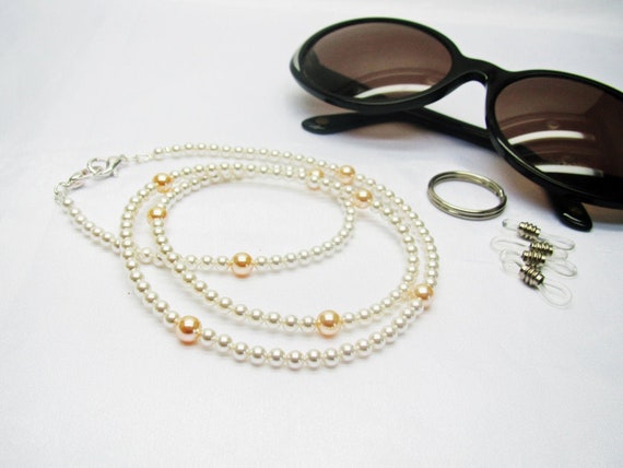 Lot De 4 Cordons De Lunettes Avec Perles – Chaîne De Cou Pour Lunettes Et Masque, Style Déco, Perles Colorées