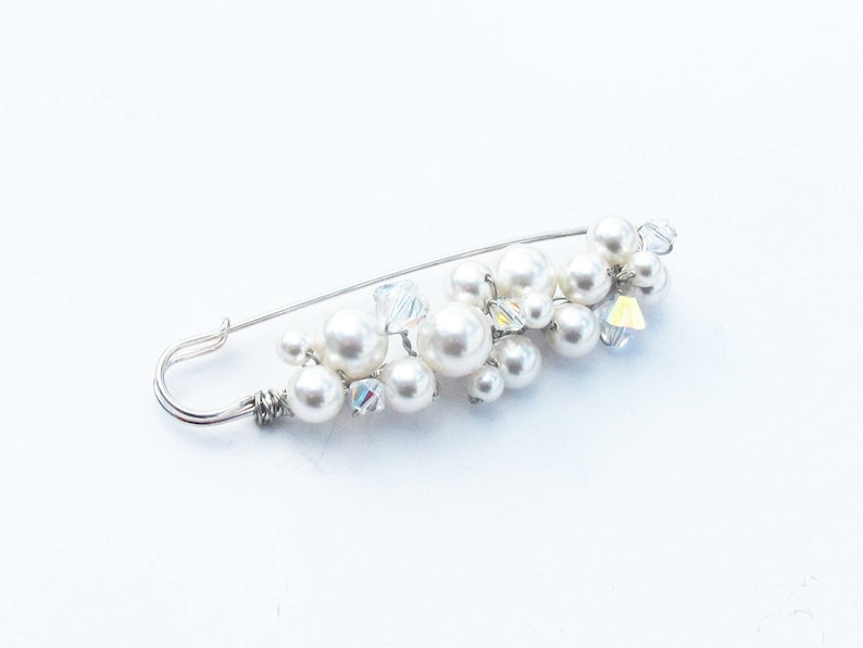Robe NacréesCristaux Traîne Remonte MariageAttache MariéeÉpingle SwarovskiPersonnalisé Traine Perles PerlesBroche De Yvb7yf6g