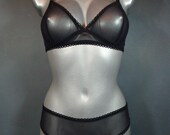 Mesh lingerie Black lingerie Sexy lingerie Tulle lingerie Sheer lingerie Mesh underwear Black underwear See through lingerie Erotic lingerie