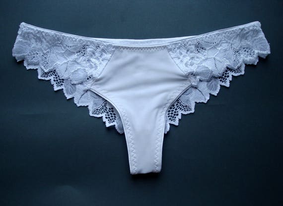 White panties Lace panties Mesh panties Wedding panties Bride | Etsy