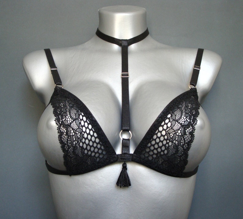 strappy harness bralette