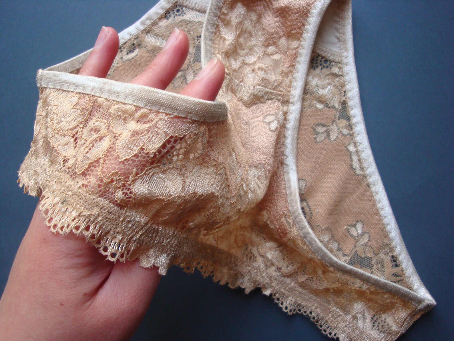 Lace panties Beige panties Nude panties Silk panties Satin Etsy