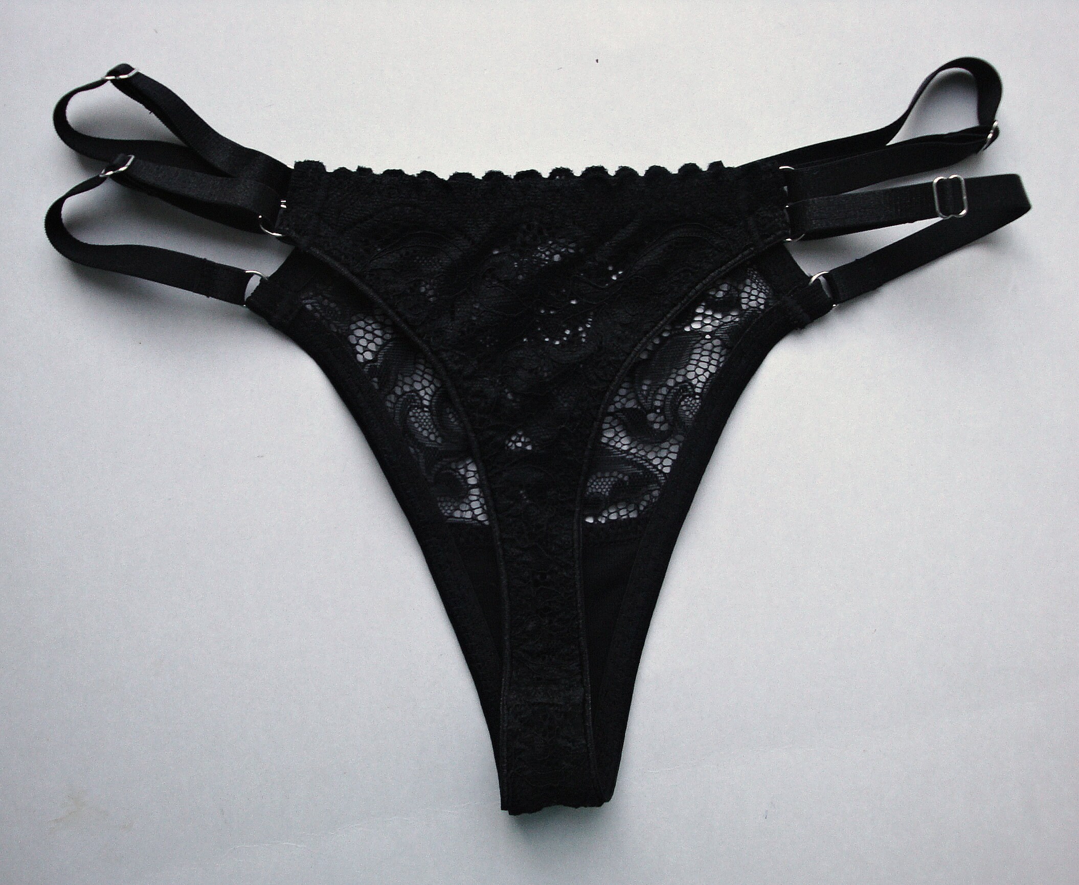 Lace black panties Strappy panties Lace panty Sheer Etsy