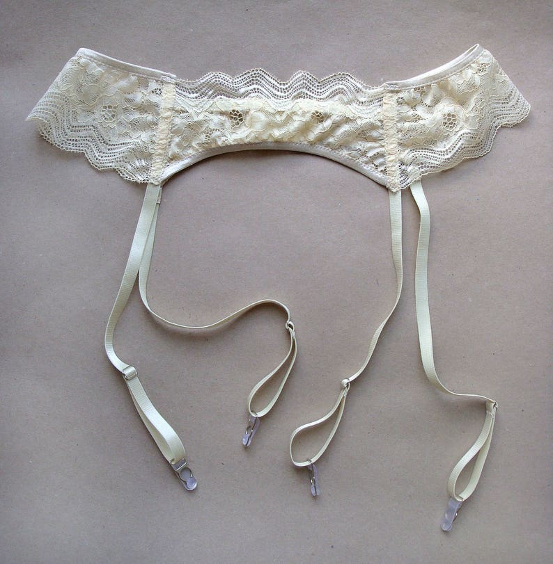Lace garter belt Ivory garter belt Womens garter belt Sexy Etsy